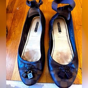 Louis Vuitton brown ballet shoes